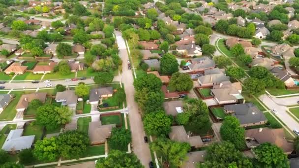 Flyover Exclusivo Barrio Residencial Dallas Fort Worth Complejo Metro Grandes — Vídeo de stock