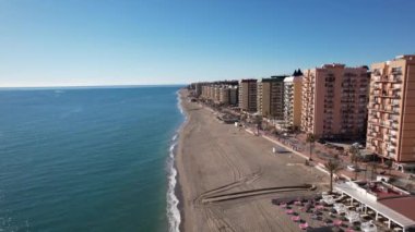 Fuengirola, Aerial beautiful view of the city of the mediterranean sea in the south Spain