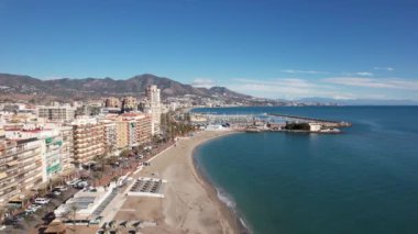 Fuengirola, Aerial beautiful view of the city of the mediterranean sea in the south Spain