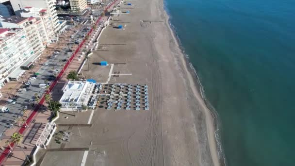 Fuengirola Aerial Beautiful View City Mediterranean Sea South Spain — Stok video