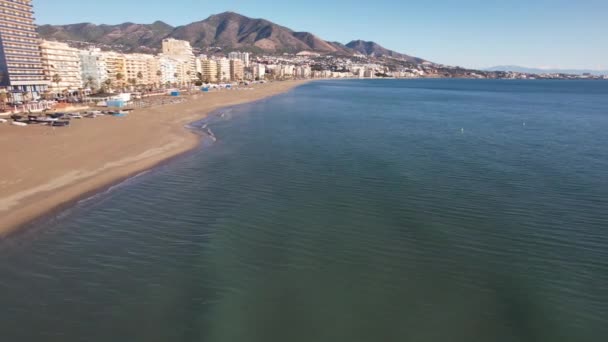 Aerial Beautiful View City Mediterranean Sea South Spain — Stok video