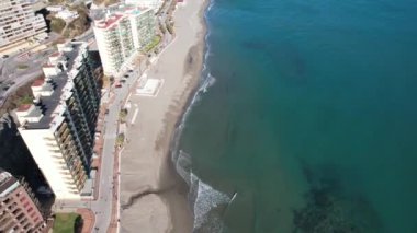 Aerial beautiful view of the city of the mediterranean sea in the south Spain