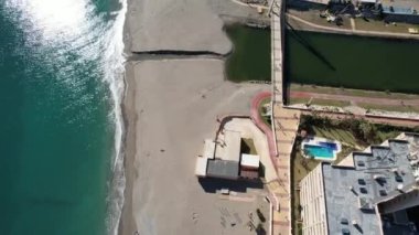 Fuengirola, Aerial beautiful view of the city of the mediterranean sea in the south Spain