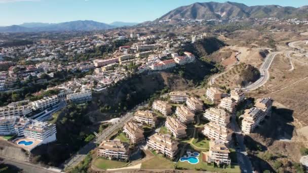 Aerial Beautiful View City Mediterranean Sea South Spain — Video Stock