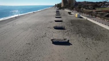 Fuengirola, Aerial beautiful view of the city of the mediterranean sea in the south Spain