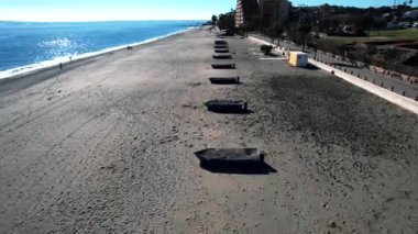 Fuengirola, Aerial beautiful view of the city of the mediterranean sea in the south Spain