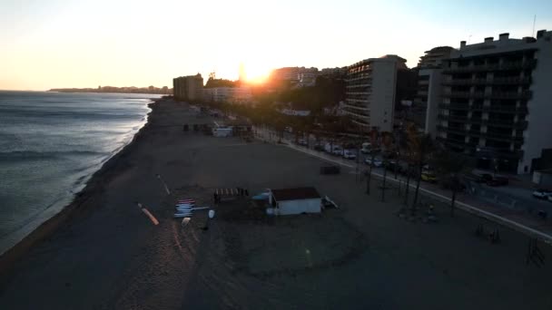 Aerial Beautiful View City Mediterranean Sea South Spain — Stockvideo