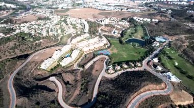 Fuengirola, Aerial beautiful view of the city of the mediterranean sea in the south Spain