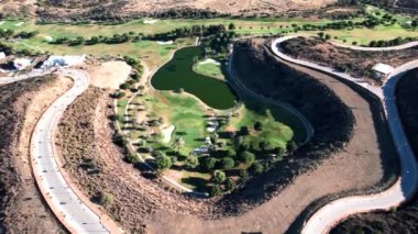 Fuengirola Golf Course, Aerial view, Spain 4k