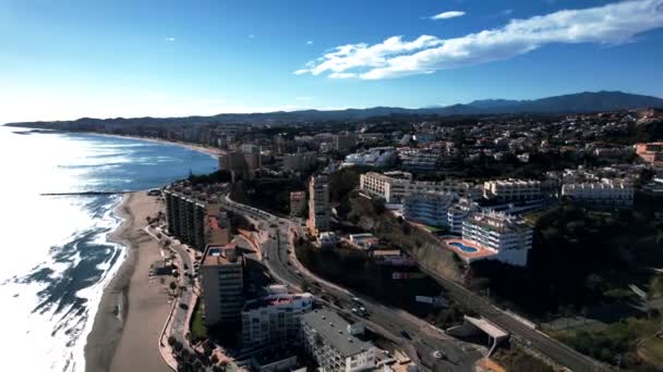 Aerial View City Fuengirola Spain — Video
