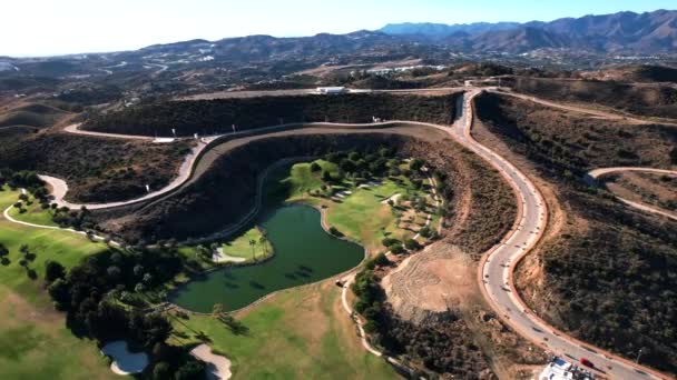 Fuengirola Golf Course Aerial View Spain — Stock video