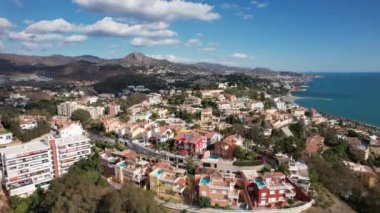 Malaga, Spain, rich estate of single-family houses, Aerial, Drone footge 4k