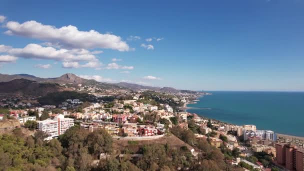 Malaga Spain Rich Estate Single Family Houses Aerial Drone Footge – Stock-video