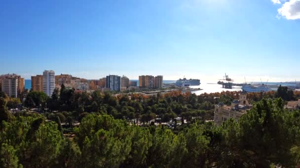 Malaga City Andalusia Spain — Stok video
