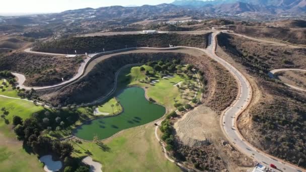 Aerial View Golf Club Malaga Spain — Stock video