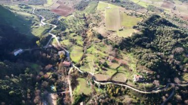 Ronda, Beautiful Village Of Malaga. Andalusia,Spain.aerial Drone Footage