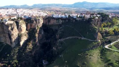 Beautiful Gorge Bridge And Architecture In Ronda, Andalusia, Spain