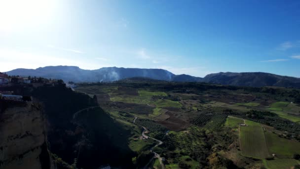 Ronda Beautiful Village Malaga Andalusia Spain Aerial Drone Footage — Stock video