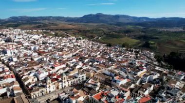 Aerial View Of City Of Ronda, Famous Historic Bridge Puente Nuevo, Spain, Europe