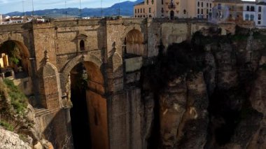 Beautiful Gorge Bridge And Architecture In Ronda, Andalusia, Spain
