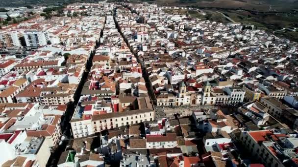 Aerial View City Ronda Famous Historic Bridge Puente Nuevo Spain — стоковое видео