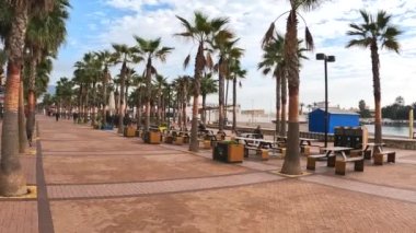 Street Scene with Old Couple From Fuengirola, Andalusia, Spain