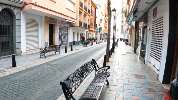 Street Scene Fuengirola Andalusia Spain — Vídeo de stock