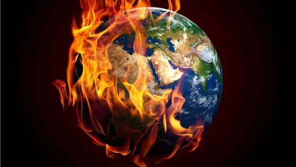 Global Catastrophe And Global Warming Pollution Concept