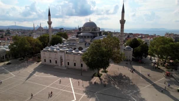 Ramazan Ayı Süleyman Camii Videosu Süleyman Fatih Stanbul Türkiye Yüksek — Stok video