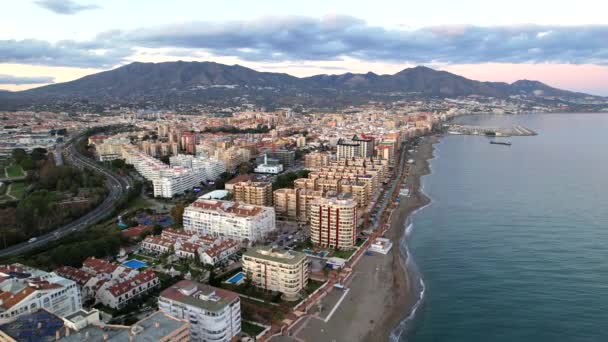Vista Aérea Bela Praia Sul Espanha Drone Footage Imagens Alta — Vídeo de Stock