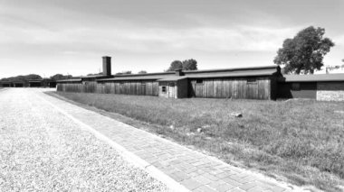 Nazi Alman Majdanek toplama kampı, Lublin, Polonya. Yüksek kalite 4k görüntü.
