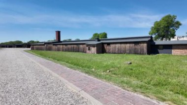 Nazi Alman Majdanek toplama kampı, Lublin, Polonya. Yüksek kalite 4k görüntü.