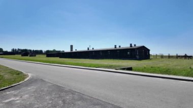 Nazi Alman Majdanek toplama kampı, Lublin, Polonya. Yüksek kalite 4k görüntü.