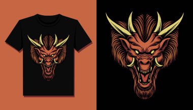 kırmızı ejderha t-shirt tasarımı