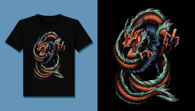 Kral ejderha t-shirt tasarımı