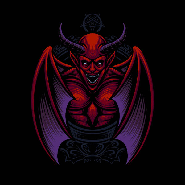 вектор иллюстрации King devil
