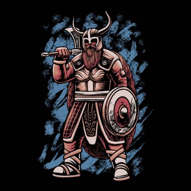 Kral Viking savaşçı illüstrasyonu