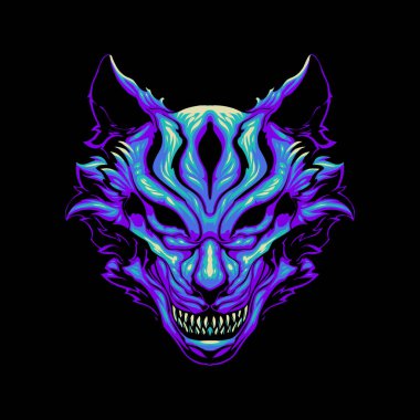 Kurt başlı illüstrasyon vektörü