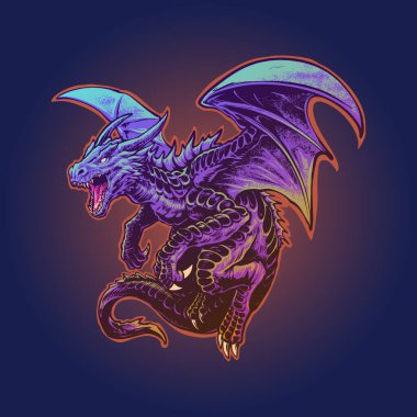 Ejderha sineği illüstrasyon vektörü