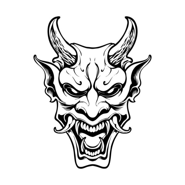 Иллюстрация японской маски