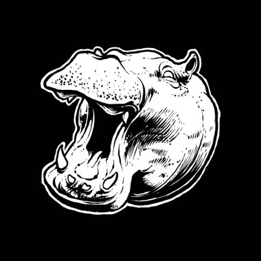 su aygırı kafa çizgisi sanat vektörü