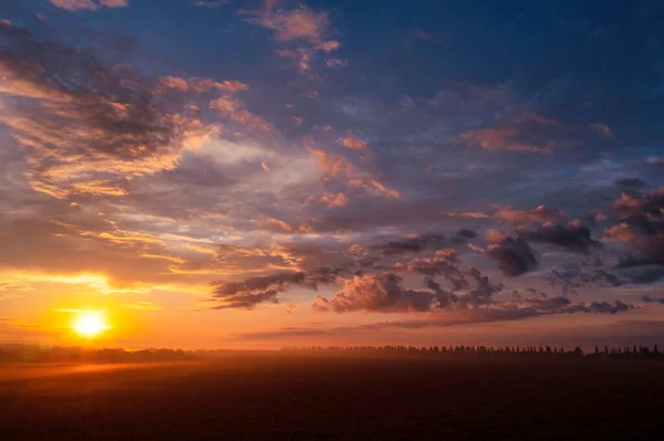 stock image Evening or morning sky with stars and clouds, sunset or dawn. Abstract natural background.