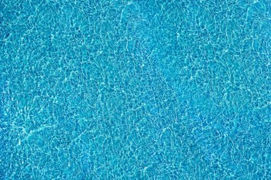 Blue water texture, on the surface of a clear blue lake. Abstract natural background.
