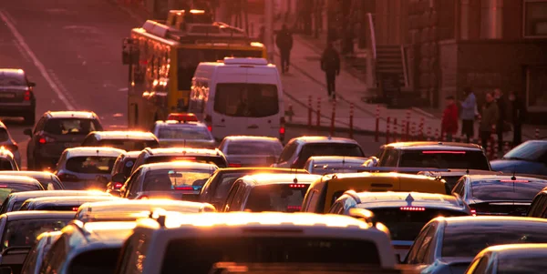 Photo Captures Intense Energy Morning Rush Hour City Cars Fill — Stock fotografie