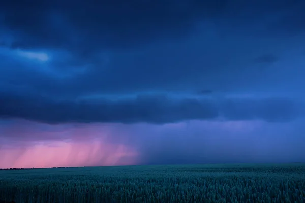 Kracht Van Natuur Met Een Prachtig Panorama Van Een Onweersbui — Stockfoto