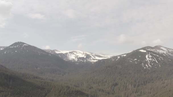 Elegancja Lotnicza Śnieżne Szczyty Górskie Schwytane Góry — Wideo stockowe