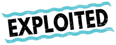 Mavi- siyah- çizgi işareti üzerine yazılmış ExPLOITED metin.