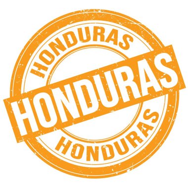 HONDURAS metni turuncu yuvarlak grungy işareti üzerine yazılmış