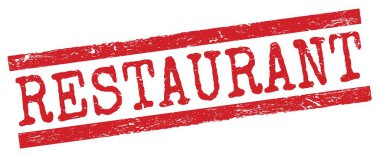 Kırmızı grungy satır işareti üzerine yazılmış RESTAURANT metin.