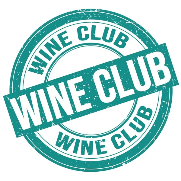 Vino Club Texto Escrito Azul Ronda Signo Sello Grungy — Foto de Stock